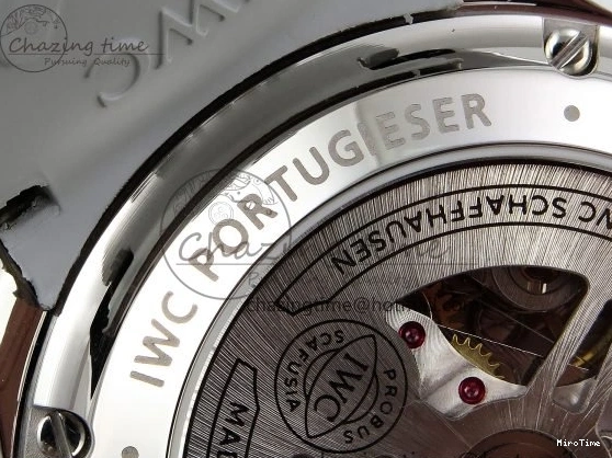 MIROTIME 0502 Portuguese Chrono IW3716 Z+F 1:1 Best Edition White Dial on Gray Rubber Strap A WrinkleFree 7014